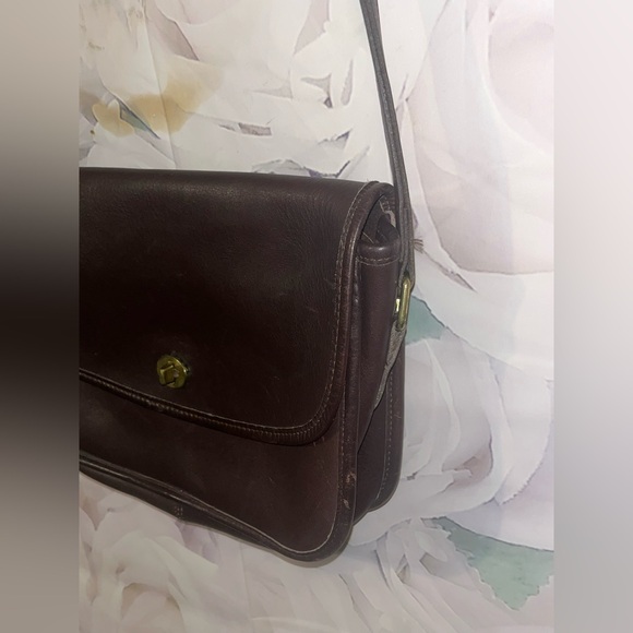 Vintage COACH #9790 City Bag Mahogany Brown Leather Crossbody Shoulder Purse - Picture 6 of 11